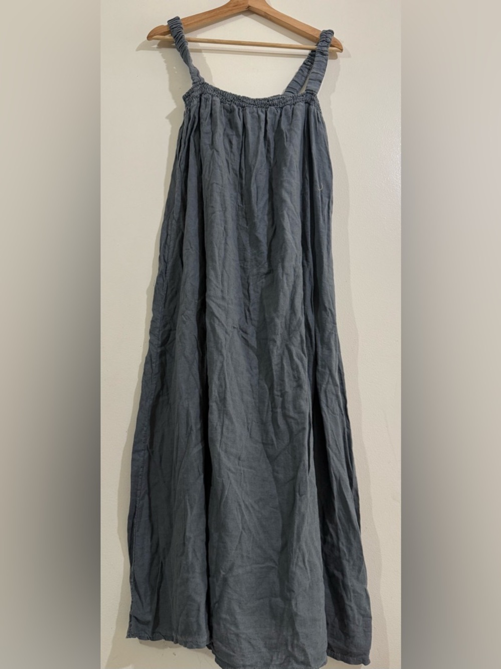 MULAYA Smoky Slate Maxi Skirt with Ruched Straps